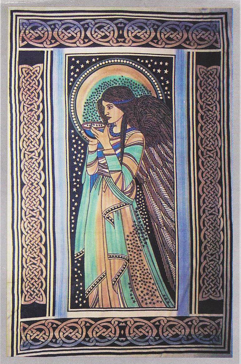 BEAUTIFUL CELTIC PEACE ANGEL TAPESTRY FULL BEDSPREAD! eBay